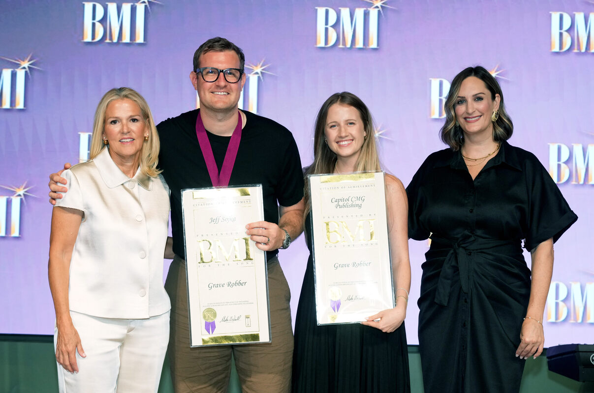 BMI's Leslie Roberts, BMI songwriter and Sojka Songs' Jeff Sojka, Capitol CMG Publishing's Katie Barolak and BMI's MaryAnn Keen celebrate 