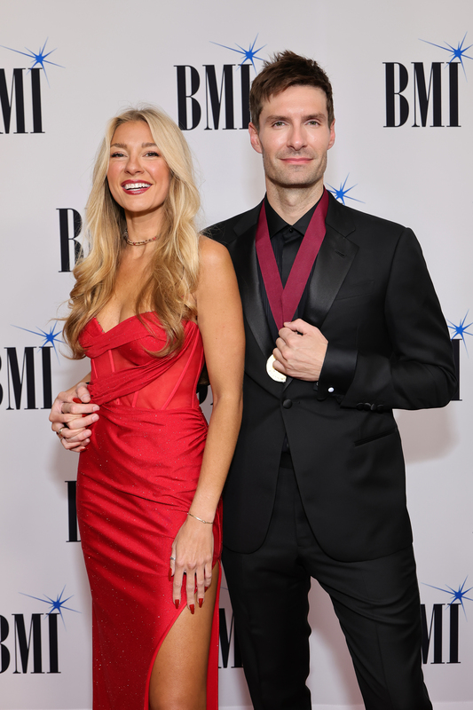 (L-R) Julia Cole and David Fanning attend the 2025 BMI Country Awards at BMI on November 18, 2025 in Nashville, Tennessee. (Photo by Emma McIntyre/Getty Images for BMI)
