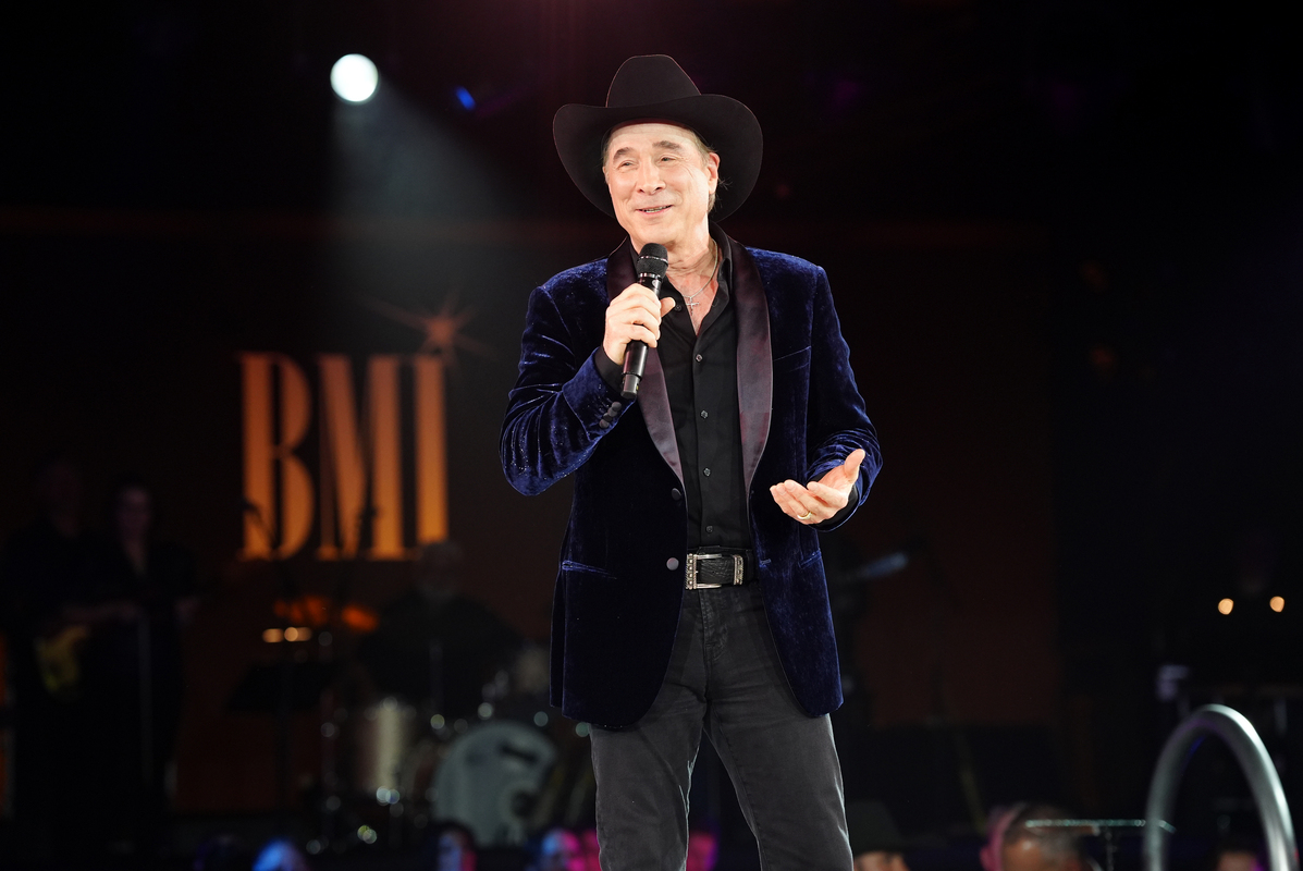 2025 BMI Icon Award recipient Clint Black speaks onstage during the 2025 BMI Country Awards at BMI on November 18, 2025 in Nashville, Tennessee. (Photo by Emma McIntyre/Getty Images for BMI)
