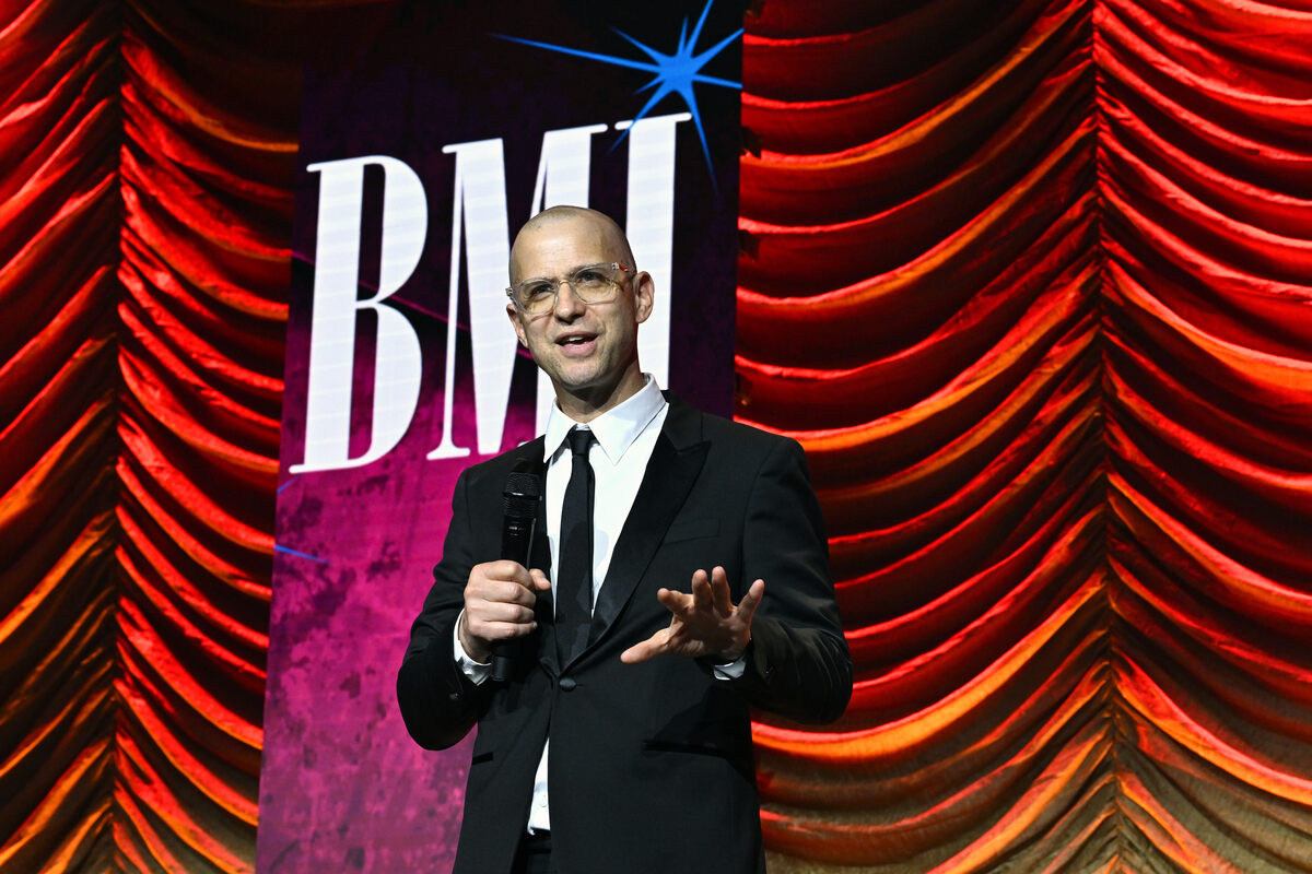 Honoree Theodore Shapiro accepts the BMI Icon Award onstage during the 2026 BMI Film, TV & Visual Media Awards at Beverly Wilshire, A Four Seasons Hotel on May 13, 2026 in Beverly Hills, California. (Photo by Lester Cohen/Getty Images for BMI)