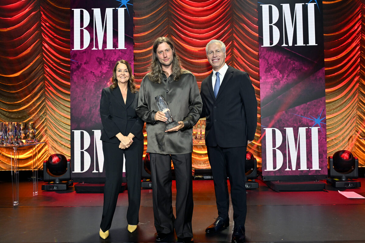 (L-R) Tracy McKnight, VP, Creative, Film, TV & Visual Media, BMI, Ludwig Göransson, winner of the BMI Award for 