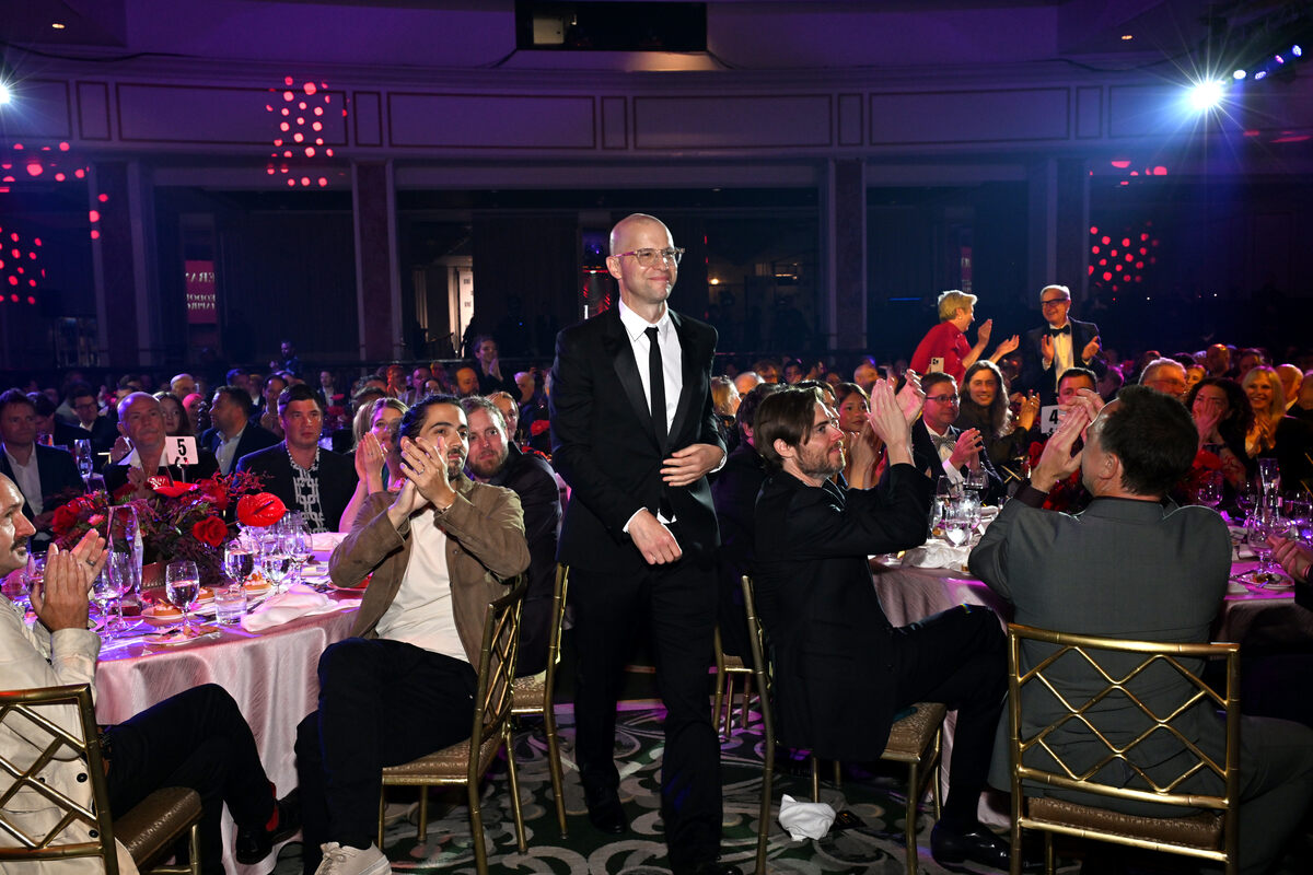 Honoree Theodore Shapiro accepts the BMI Icon Award during the 2026 BMI Film, TV & Visual Media Awards at Beverly Wilshire, A Four Seasons Hotel on May 13, 2026 in Beverly Hills, California. (Photo by Lester Cohen/Getty Images for BMI)