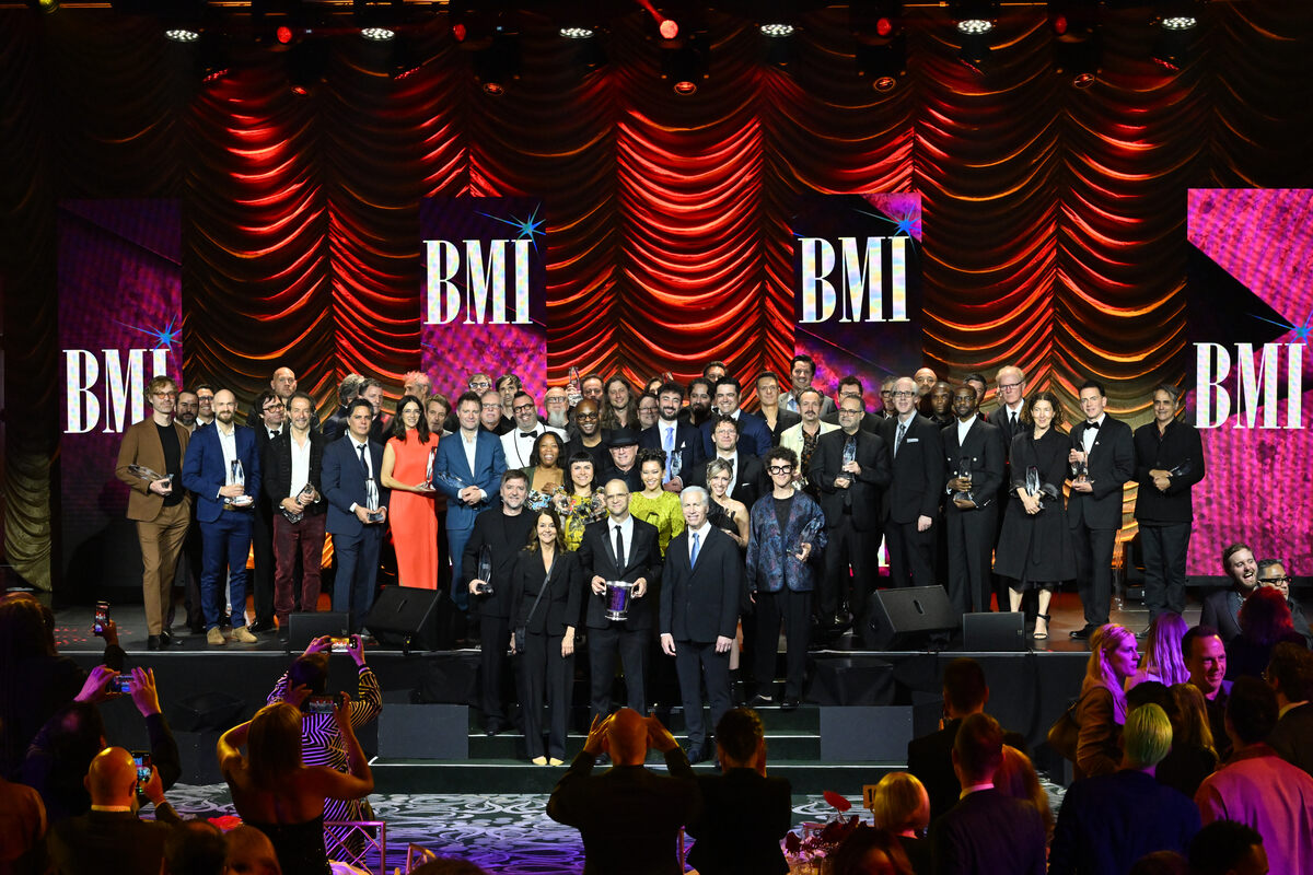 The BMI Award winners class photo for the 2026 BMI Film, TV & Visual Media Awards at Beverly Wilshire, A Four Seasons Hotel on May 13, 2026 in Beverly Hills, California. (Photo by Lester Cohen/Getty Images for BMI)