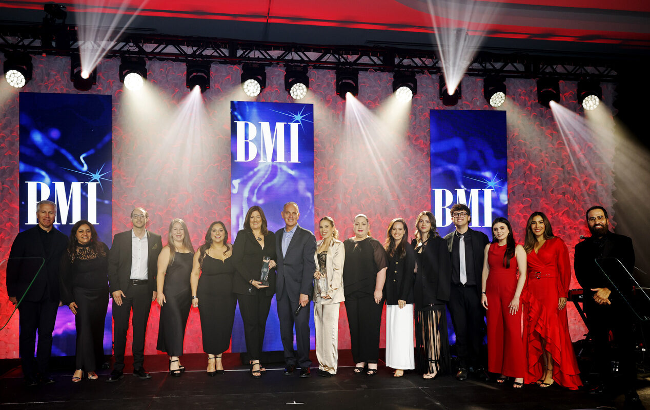 Sony Music Publishing accepts the Contemporary Latin and Regional Mexican Publisher of the Year Awards onstage during the 2026 BMI Latin Awards on March 19, 2026 in Miami, Florida. (Photo by Alexander Tamargo/Getty Images)