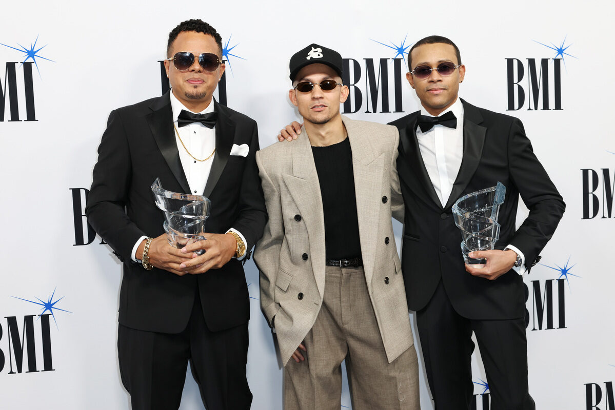 Luny Tunes and Tainy attend the 2026 BMI Latin Awards on March 19, 2026 in Miami, Florida. (Photo by Alexander Tamargo/Getty Images)