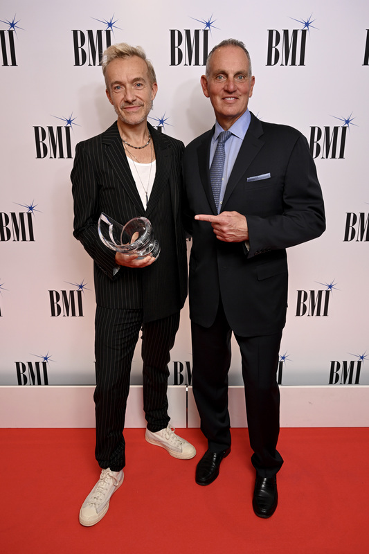 Fraser T. Smith and Mike O'Neill, President & CEO, BMI attend the 2025 BMI London Awards at The Dorchester on September 29, 2025 in London, England. (Photo by Jeff Spicer/Getty Images for BMI)
