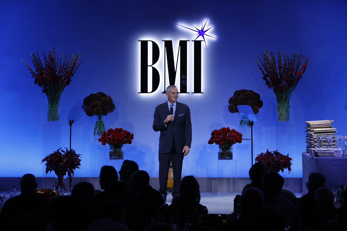 Mike O'Neill, President & CEO, BMI onstage during the 2025 BMI London Awards at The Dorchester on September 29, 2025 in London, England. (Photo by John Phillips/Getty Images for BMI)

