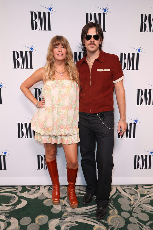 (L-R) Meg LaFrantz and Jack LaFrantz  attend the 2026 BMI Pop Awards at Beverly Wilshire, A Four Seasons Hotel on May 12, 2026 in Beverly Hills, California.  (Photo by JC Olivera/Getty Images for BMI)