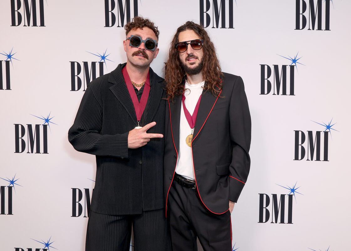 (L-R) Mikky Ekko and Julian Bunetta attend the 2026 BMI Pop Awards at Beverly Wilshire, A Four Seasons Hotel on May 12, 2026 in Beverly Hills, California.  (Photo by JC Olivera/Getty Images for BMI)