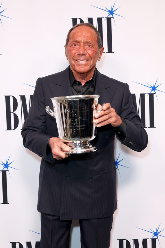 Honoree Paul Anka, recipient of the BMI Icon Award, attends the 2026 BMI Pop Awards at Beverly Wilshire, A Four Seasons Hotel on May 12, 2026 in Beverly Hills, California.  (Photo by JC Olivera/Getty Images for BMI)