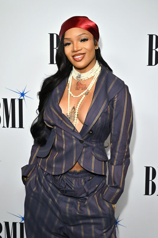 GloRilla attends the 2025 BMI R&B/Hip-Hop Awards at Fairmont Century Plaza on August 28, 2025 in Los Angeles, California.  (Photo by Lester Cohen/Getty Images for BMI)