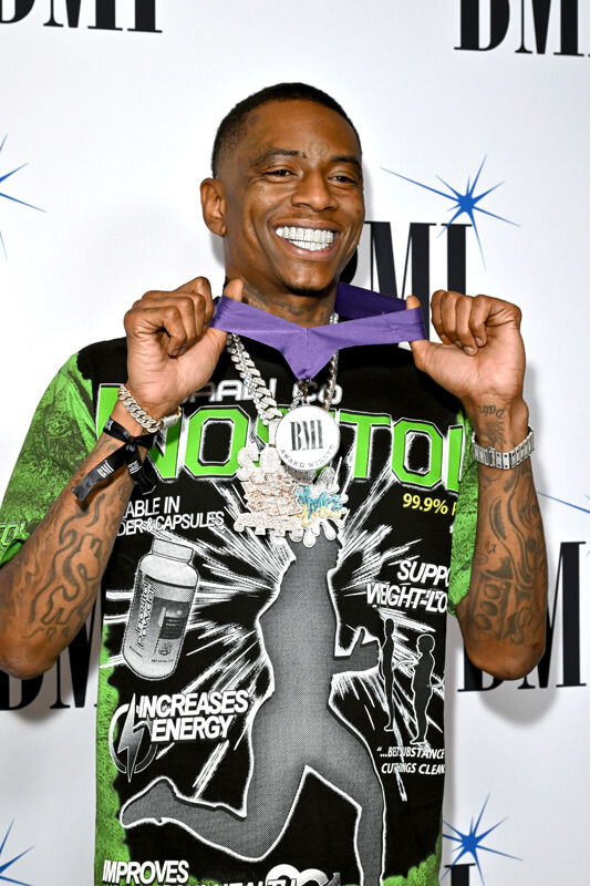 Soulja Boy attends the 2025 BMI R&B/Hip-Hop Awards at Fairmont Century Plaza on August 28, 2025 in Los Angeles, California.  (Photo by Lester Cohen/Getty Images for BMI)