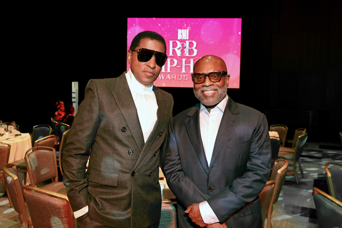 (L-R) Babyface and L.A. Reid attend the 2026 BMI R&B/Hip-Hop Awards at Fairmont Century Plaza on August 26, 2026 in Los Angeles, California.  (Photo by Arnold Turner/Getty Images for BMI)