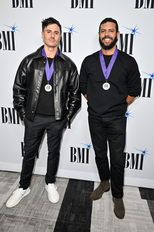 (L-R) Michael Mule and Isaac De Boni attend the 2026 BMI R&B/Hip-Hop Awards at Fairmont Century Plaza on August 26, 2026 in Los Angeles, California.  (Photo by Lester Cohen/Getty Images for BMI)
