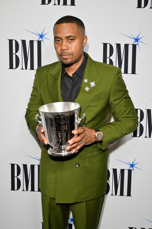 Nas attends the 2026 BMI R&B/Hip-Hop Awards at Fairmont Century Plaza on August 26, 2026 in Los Angeles, California.  (Photo by Lester Cohen/Getty Images for BMI)