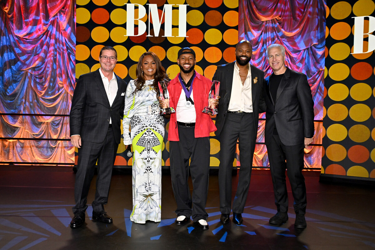 (L-R) Todd Horvath, President & COO, BMI, Catherine Brewton, VP, Creative, BMI, Matthew 