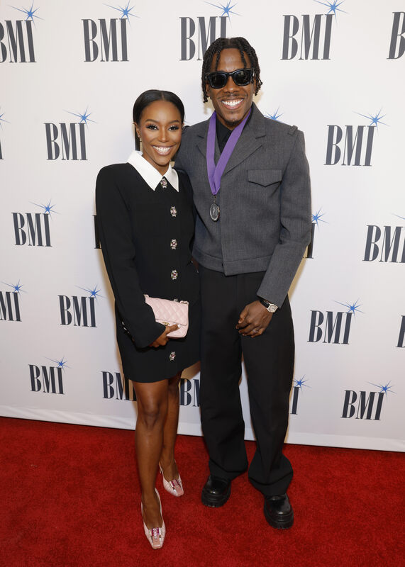 Brelyn Bowman and Tim Bowman, Jr. attend the 2026 BMI Trailblazers of Gospel Music Awards at BMI on July 21, 2026 in Nashville, Tennessee. (Photo by Jason Kempin/Getty Images for BMI)