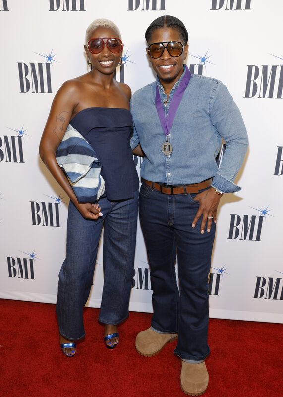 Necie Armstrong and Jor'Dan Armstrong attend the 2026 BMI Trailblazers of Gospel Music Awards at BMI on July 21, 2026 in Nashville, Tennessee. (Photo by Jason Kempin/Getty Images for BMI)